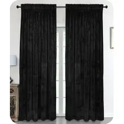 Beautex Verdunkelungsvorhang Samt in schwarz von Beautex