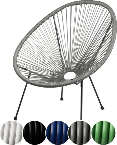 sunnypillow Acapulco Gartenstuhl - Retro Loungesessel für drinnen und draußen - Lounge- & Cocktailsessel, wetterfest und ergonomisch für optimalen Komfort, ideal für Terrasse, Garten oder Balkon.