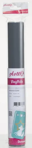plottiX Vinylfolie permanent 31.5 cm x 1 m dunkelgrau PL0502023
