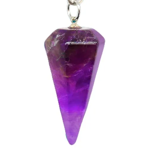 Vibratis Amethyst Pendel – Edelstein Esoterik Pendel für Energiearbeit & Radiästhesie