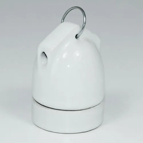 Porzellanfassung Fassung zum Hängen , E27 Gewinde