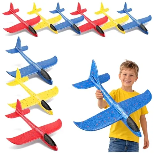 com-four® 9X Styroporflugzeug für Kinder und Erwachsene von COM-FOUR