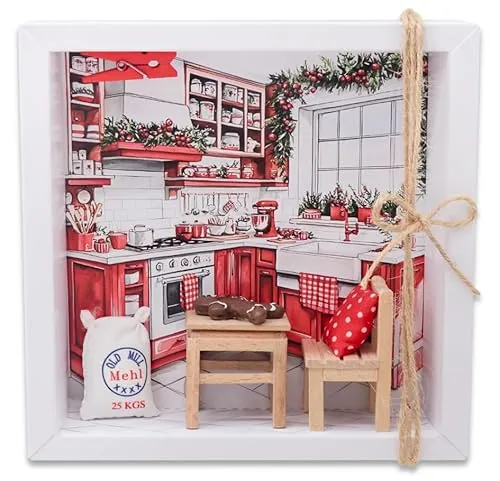 Geldgeschenk Verpackung Küche Rot Weihnachten Backen Lebkuchen Geschenk