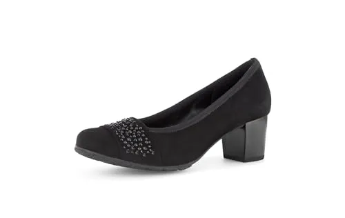 Gabor Damen Klassische Pumps - Elegante Absatzschuhe für besondere Anlässe - Damen-Pumps aus hochwertigem Rauleder mit 5 cm Blockabsatz, ideal für Büro und Ausgehen, vereinen Stil und Komfort.