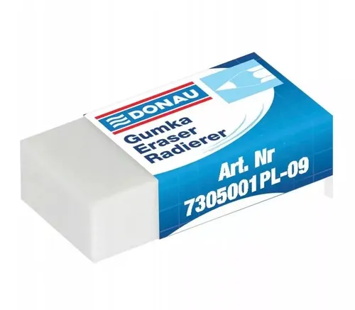 Gumka uniwersalna DONAU, 41x21x11mm, biała 7305001PL-09 p30  cena  5901498022022