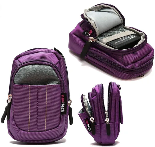 Navitech Purple Compact Camera Case For Fujifilm X half Compact Digital Camera
