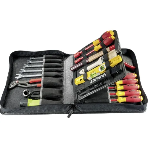 Parat BASIC Wallet Plus 5650040061 Werkzeugtasche - Werkzeugtasche mit 26 Einsteckfächern und 21 Gummischlaufen für optimalen Stauraum, robustes Kunstleder und kompakte Form für einfachen Transport.