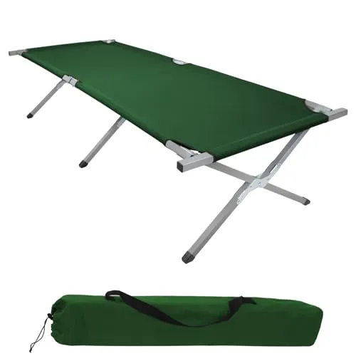 BB Sport Klappbett 190 x 64 cm - Stabil und Tragbar - Vielseitiges Klappbett für drinnen und draußen, ideal als Gästebett oder Gartenliege. Robust mit pulverbeschichtetem Stahlgestänge, sorgt für sicheren Stand und hohen Schlafkomfort. Einfache Handhabung und praktisches Transportmaß.