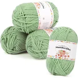 Häkelgarn 200g Elegantes Grün - 4x50g 5Ply Polyacryl Baumwolle - Häkelgarn 200g in Elegantes Grün, ideal für kreative DIY-Projekte. Das Set enthält 4x50g mit 5Ply Polyacryl-Baumwolle für weiche, beständige Maschen. Perfekt für Amigurumi, Decken und mehr!