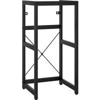 vidaXL Badezimmer Waschtischgestell Schwarz 40x38x83 cm - Badezimmerschränke - Wetterfestes und langlebiges Waschtischgestell aus pulverbeschichtetem Eisen, ideal für eine klare Optik und mehr Stauraum im Bad.