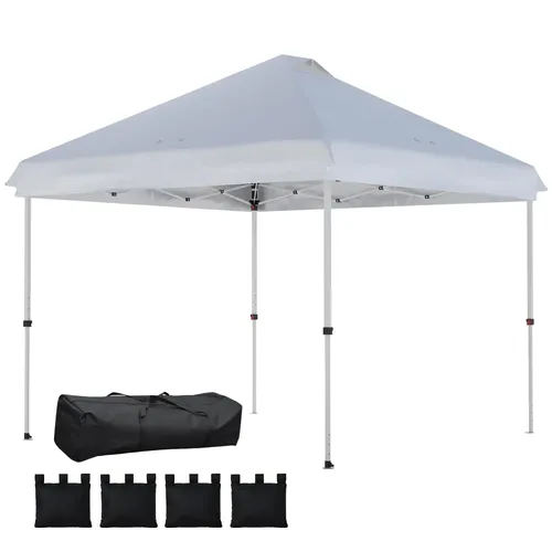 Pavillon 3 x 3 m Wasserdicht mit UV 50+ Schutz und Tragetasche - Der 3 x 3 m Faltpavillon überzeugt mit schneller Montage in nur 30 Minuten. Mit stabilem Metallrahmen und UPF50+ Sonnenschutz bietet er idealen Schutz für Gartenpartys und Picknicks.