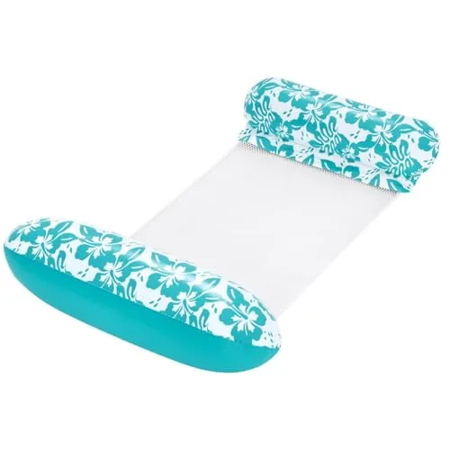 Bestway Pool-Hängematte 114 x 81 x 22 cm, 1 Person, 4-in-1 Nutzung, Color Shield-Beschichtung, CoolDown Netz-Liegefläche, Sicherheitsventile, Reparaturflicken, Maximale Belastbarkeit 100 kg