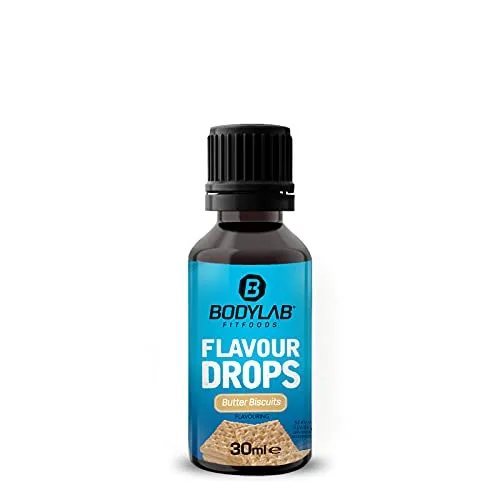 Bodylab24 Flavour Drops | 30ml | Butter Biscuits | Leckere, kalorienfreie Aromen für deinen Eiweißshake, Smoothie, Joghurt, Quark oder zum Backen