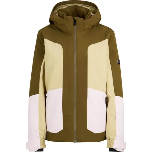 Ziener TARLA-Z Damen Skijacke in Grün, Größe 40 EU - Wintersport-Bekleidung aus 100% recyceltem Polyester, ideal für umweltbewusste Wintersportler und bietet hervorragenden Schutz vor Kälte.