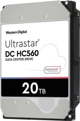 WD Ultrastar DC HC560 - 20 TB SATA HDD - Festplatten mit 20 TB Speicher, ideal für Datenzentren und hohe Leistungsanforderungen dank erstklassiger Zuverlässigkeit und Effizienz.