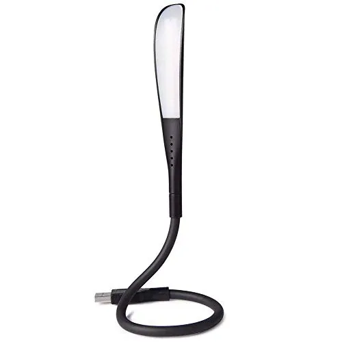 LEDGLE USB LED Licht tragbare Leselampe LED Nachtlicht PC Licht, berührungsempfindlicher Schalter, 3 einstellbare Helligkeiten, Flexibler Schwanenhals