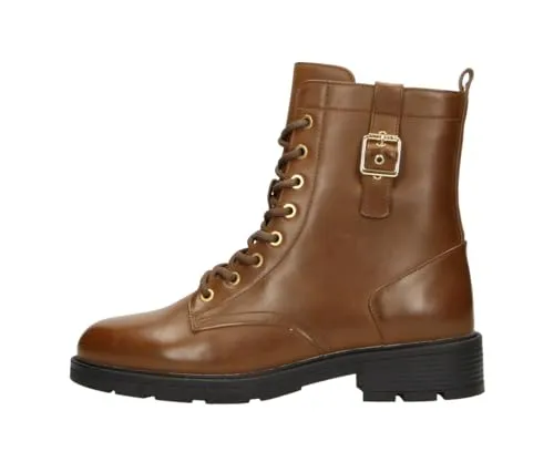 Fitters Damen Stiefel Angela in Cognac - Übergrößen für höchsten Komfort - Wanderschuhe in Übergröße, aus veganem Leder mit praktischem Reißverschluss und bequemem Blockabsatz für unvergessliche Abenteuer.