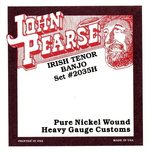 John Pearse Strings 2035H Saitensatz für Tenor-Banjos (Nickel-Umwicklung, Heavy)