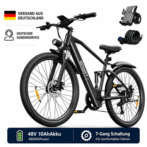 Zoll E-Bike T8 Elektrofahrrad mit 48V Akku und 7-Gang Schaltung