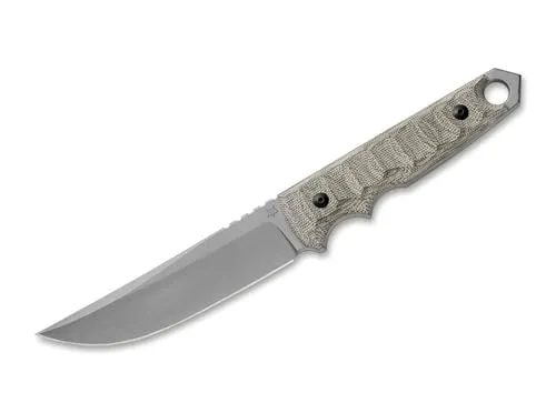 Fox Knives Ryu Tactical Tanto Micarta Green - 27 cm feststehendes Messer - Gürtelmesser, ideal für Angeln und Outdoor-Aktivitäten mit robustem Micarta-Griff für sicheren Halt.