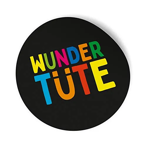 itenga Sticker I Aufkleber aus Papier 2.5 cm rund selbstklebend für Verschiedene Anlässe - Scrapbooking Basteln Verzieren Dekorieren (24 Stück, Wundertüte (Bunt))