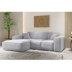 Kaiser Möbel Ecksofa SIENA L-Form, Ottomane Links, Grau von Kaiser Möbel