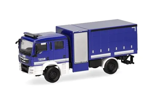 Herpa 098175 MAN TGM Mehrzweckgerätefahrzeug Plane | THW 1:87