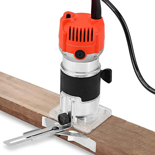 Cocoarm Elektrische Kantenfräse, 220V Holzbearbeitungswerkzeug, Handschneider für Tischler, Schreiner, DIY, Laminat und Schrankverarbeitung