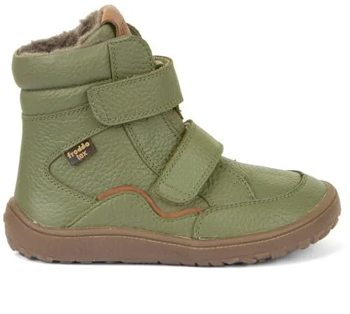 Froddo Barefoot Tex Winter Olive Größe EU 25 - Stiefel für Jungen mit angenehmem Barfußgefühl dank Wolle und extra flexibler Laufsohle - ideal für Freizeitaktivitäten.