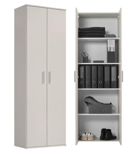 mokebo Aktenschrank 'Der Lange' in Kaschmir (60x180 cm) – Vielseitiger Mehrzweckschrank aus Holz - Vielseitiger Stauraum für Flur, Büro oder Vorräte! Offene Fächer bieten Platz für Ordner und mehr. Hergestellt in NRW aus beständigen Materialien. Kombinierbar mit weiteren Möbeln für eine elegante Schrankwand.