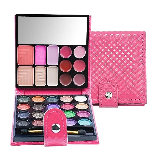 PhantomSky 32 Farben Lidschatten Palette, Glitzer Eyeshadow Palette Make Up Palette Make-up Paletten, Schminkpalette Make Up mit Lipgloss Concealer und Rouge