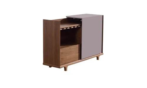 Design Hausbar Vitrine Bar Schrank aus Holz - Stilvolle Holzvitrine für Spirituosen, modernes Design mit rechteckiger Form, ideal für das Arbeitszimmer. Maße: 140x41x92 cm, bietet Platz für Ihre Lieblingsgetränke.
