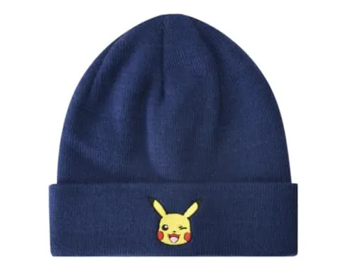 Pokemon Beanie Mütze Wintermütze (DE/NL/SE/PL, Numerisch, 56, dunkelblau)
