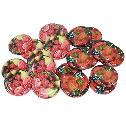 com-four® 20x Ersatzdeckel für Marmeladengläser 