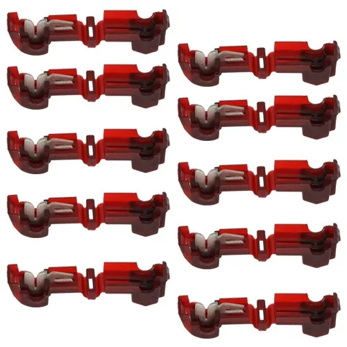 10x T-Abzweigverbinder rot - Schnellverbinder - Stromdieb (0,20 EUR/Stück)