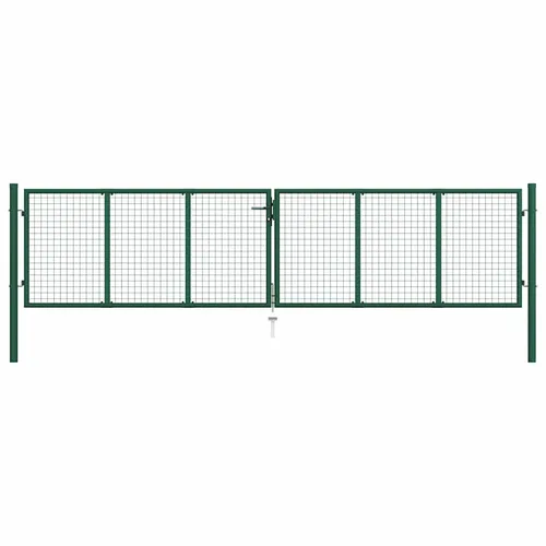 vidaXL Doppelstabmatten-Doppeltor Stahl 390x100 cm