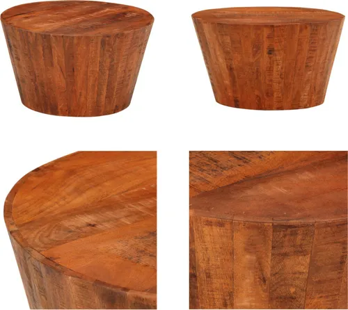vidaXL Couchtisch Ø 52x30 cm Massivholz Mango