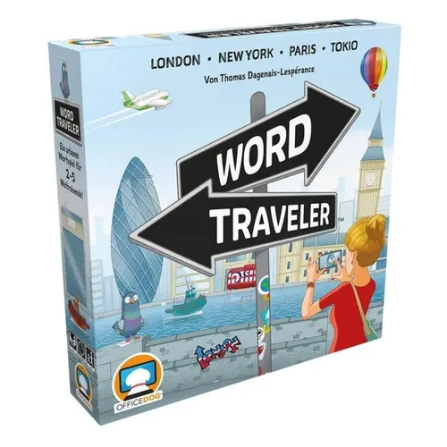 Word Traveler - Kooperatives Partyspiel für 2-5 Spieler - Gesellschaftsspiel für 2-5 Spieler ab 10 Jahren, bei dem ihr gemeinsam eine Städtereise plant und dabei eure Kommunikationsfähigkeiten auf die Probe stellt. Ideal für spannende Spieleabende!