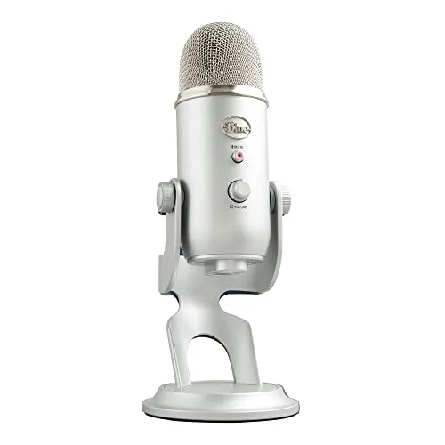 Blue Yeti USB-Mikrofon - Professionelles Mikrofon für Streaming, Podcasting und Gaming - Mikrofone für PC und Mac mit Dreikapsel-Technologie für klaren Broadcast-Sound, ideal für YouTube, Twitch und Musikaufnahmen. Plug & Play für einfache Nutzung.