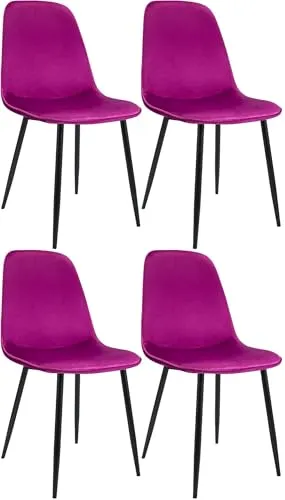 CLP Esszimmerstuhl 4er Set Maryam in lila von CLP