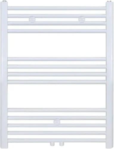 Badheizkörper Mittelanschluss Weiß 800 x 500 - 352W - Heizkörper für effiziente Wärmeverteilung, elegantes Design in Weiß, ideal für Bäder und Wohnräume.