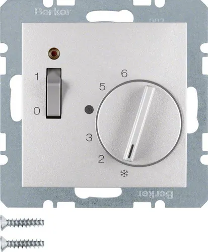 Raumtemperaturregler 24V mit Öffner (alu) von Berker Raumtemperaturregler Raumtemperaturregler