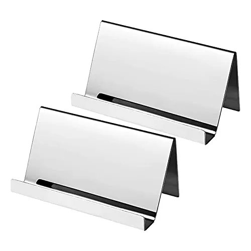 Stücke Metall Visitenkartenständer, Kartenständer Visitenkarten Display Visitenkartenhalter Büro Schreibtisch-Accessoire Schreibtisch Geschenk für Büro Shop Supermarkt Empfangstheke 2