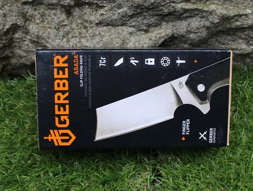 Gerber Messer Asada 7Cr17Mov Aluminium Onyx Framelock Taschenmesser