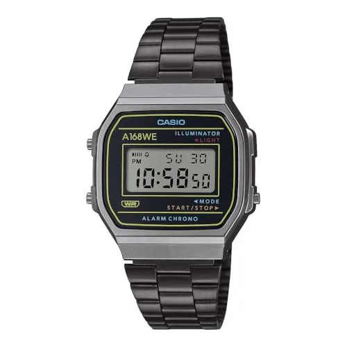 Casio A168WEHB-1AEF Armbanduhr - Elegante Herrenarmbanduhr mit schwarzem Ziffernblatt und multifunktionalen Features, ideal für den täglichen Gebrauch.