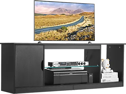 VEVOR TV-Ständer für Fernseher bis 65 Zoll mit LED-Beleuchtung