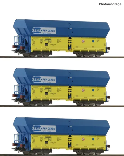 Roco 6600136 H0 3er-Set Selbstentladewagen der PKP von ROCO