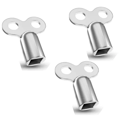 3xHeizung Entlüftungsschlüssel,Alle Heizkörper Entlüftungsschlüssel,Robuste Entlüftungsschlüssel aus Aluminium,Entlüfter Schlüssel Ideal für Alle Heizkörper,Passend für Alle Heizungen 5mm
