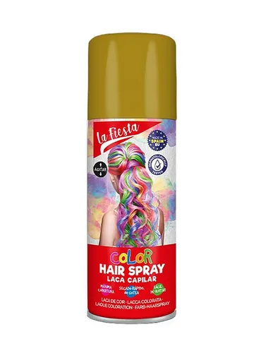 Maskworld Theaterschminke Glitterhaarspray Haarfarbe gold Karneval Fasching