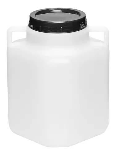 Garronda Regentonne 5L BPA-frei quadratisches Fass und Behälter mit Deckel GD-0088, Weiß, 5 l